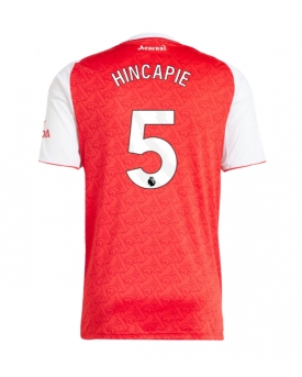 Arsenal Piero Hincapie #5 Maglia Gara Casa Repliche 2025-26 Maniche Corte